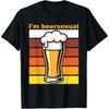 Im Beersexual Funny Retro Beer Lovers Beer Drinking T Shirts Unisex Cotton Humor Streetwear Tee Short Sleeve Unisex Loose Clothing