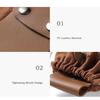 Collapsible Canvas Storage Bag PU Leather Outdoor Foraging Bag Garden Picking Pouch  Tool Storage