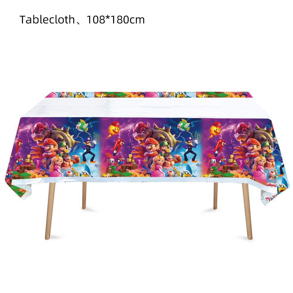 51dílná sada nádobí Super Mario Obsahuje banner Stolní ubrus Balónky Dortové dekorace