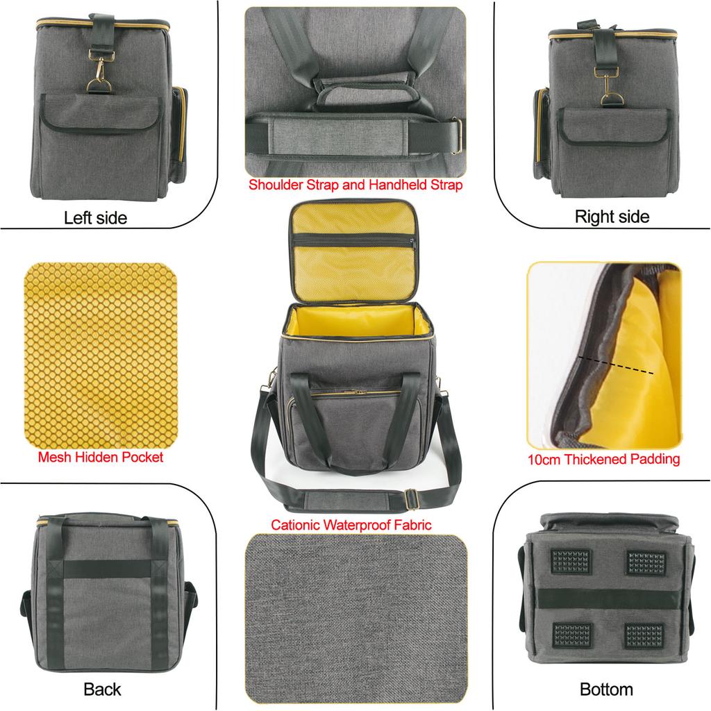 Record Holder Box Large Capacity CDs Bag Albums Storage Carrying Bag Travel Organizer Bag With Dividers Easy to Carry