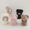 Thickened Kids Winter Beanie Knitted Thick Warm Balaclava Hooded Scarf Hat  Toddlers