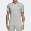Adidas T Shirts Men's Medium Heather Gray/Black Crew Neck Moderate Straight Fit DU0382