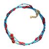 Exquisite Handcrafted Natural Turquoise Carnelian Clavicle Necklace