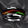 Vintage Dragon Yin Yang Tai Chi Cloud Flame Pattern Inlay Stainless Steel Rings for Men Women Lucky Totem Wedding Band Jewelry