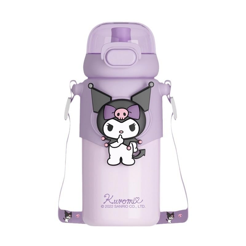 460ml Stainless Steel Thermos Water Bottle for Kids with Straw and Easy To Perfect for and Mountain Climbing Korean-style Cup, Insulated,
