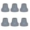 6pcs Cane Tip Professional Portable Rubber Replacement Tip Accessory for 4 Legged Crutch 0.6 Inch