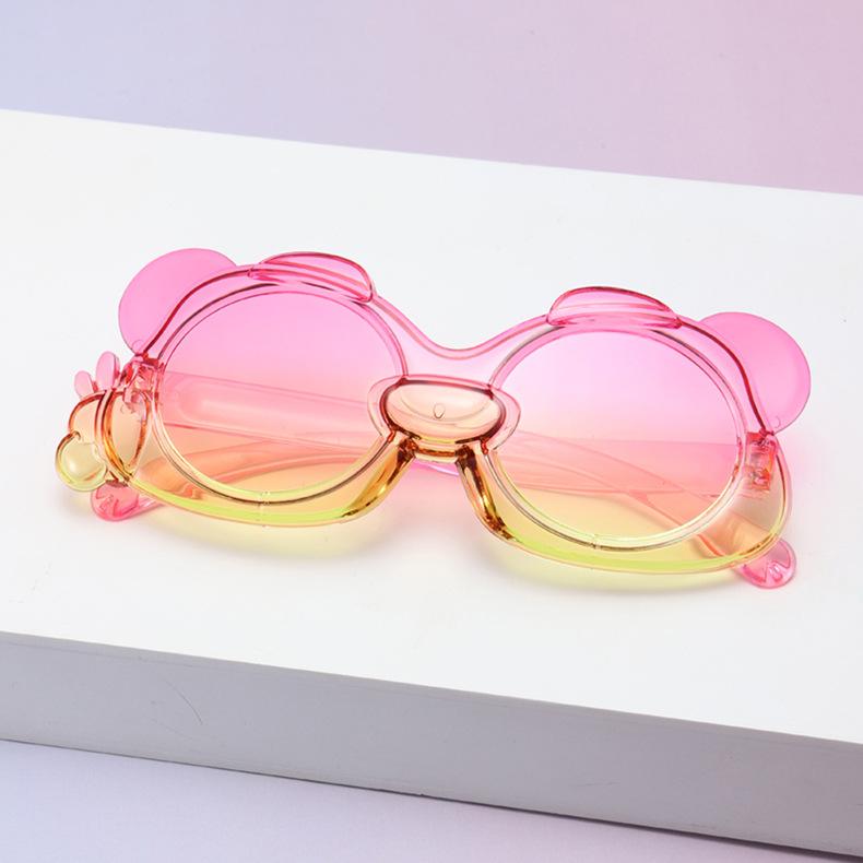 Children S Bear Sunglasses Integrated Children S Sunshade Glasses Cute Bow Baby Sunglasses