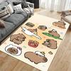 Cute Capybara Cartoon Pattern Carpet for Kids Room or Living Space Suitable for Use As an Anti-slip for Living Room Bedroom Sofas