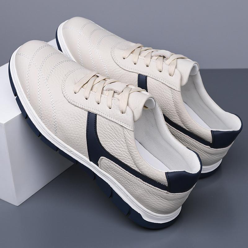 Premium Soft Leather Casual Shoes for Men Suitable for Weekend Trips Sneakers Daily Matching Male Treking Footwear Sports Flats