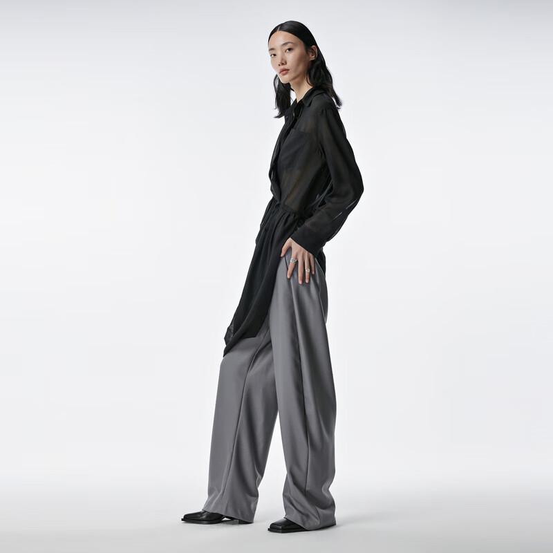 

JNBY 23 Autumn Asymmetric Shirt Collar A-Line Dress M