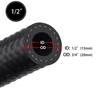 1/2 inch Fuel Hose Line Push Lock NBR Rubber SAE 30R7 25FT 300PSI Black