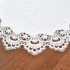 Elegant White Lace Jacquard Round Doily Tablecloth Table Topper Decoration Cover for Home Dresser Scarf and Table Centerpiece 24 Inch