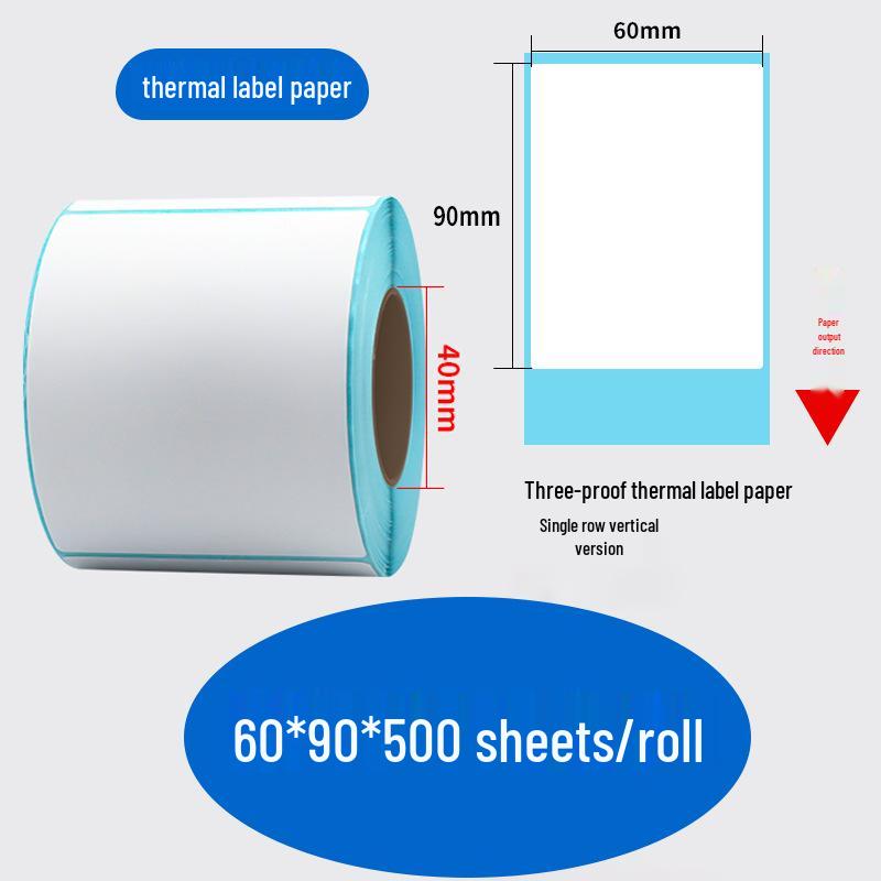 Durable Self-Adhesive Thermal Label Paper for Electronic Scales - Barcode Stickers (Sizes: 80x60, 50x40, 30)