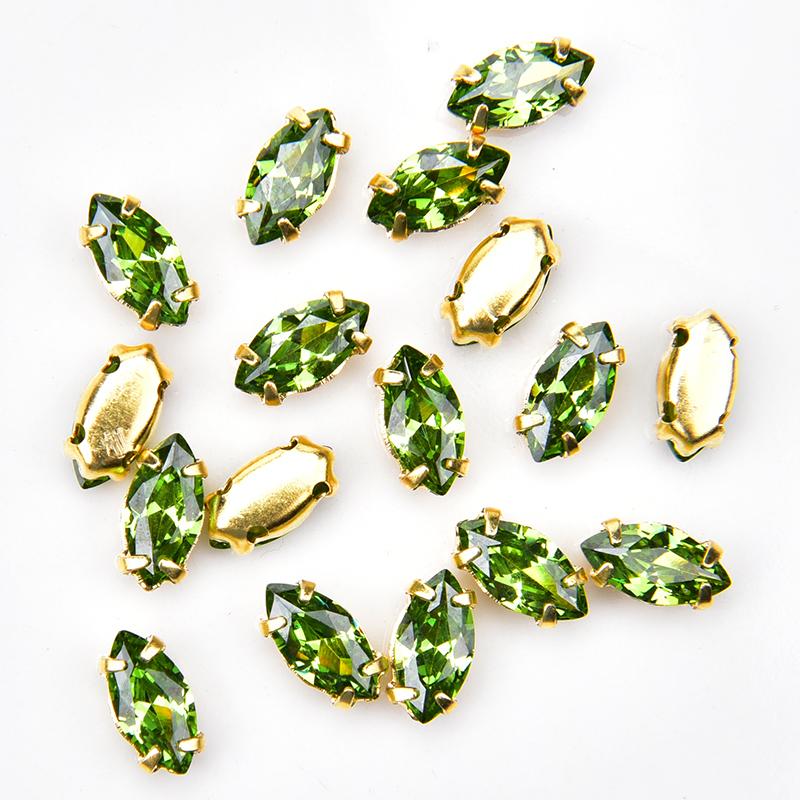 5A-Grade Zircon Mix Shape/Size/Color Rhinestones In Gold Claw Super Flash Crystal Sewing Luxury DIY Accessories