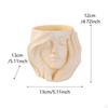 Girl Face Flower Pot Resin Plant Home Decoration Ornament Craft Planter Container for