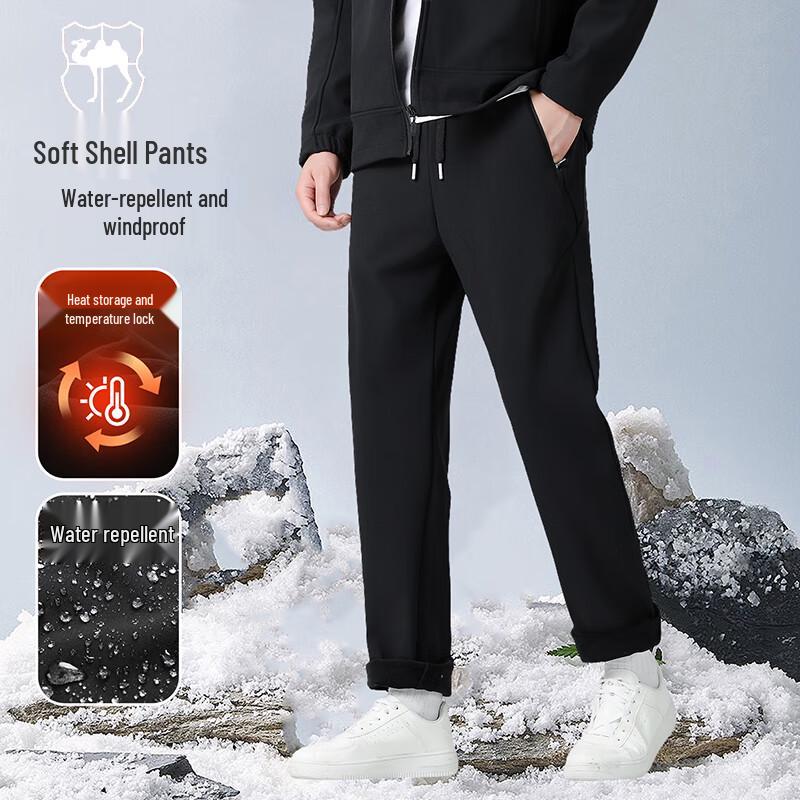 

VANCAMEL Men s Spring Autumn Outdoor Windproof Waterproof Warm Straight-Leg Casual Pants 7XL