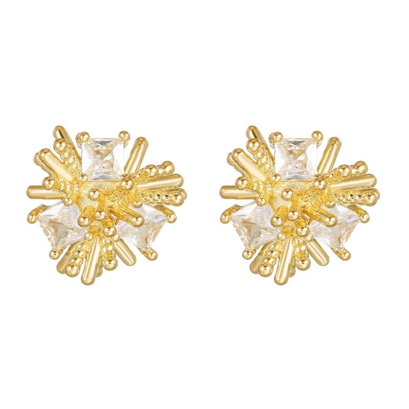 Stylish Crystal Studded Earphone Decor Shimmering Metal & Zircon Ear Clip Jewelry Earpod Accessories for Freeclip1/2