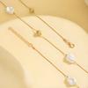 Trend Elegant Y2K Jewelry Irregular Big Pearl Pendant Necklace For Women DIY Long Line Chain Choker Necklace N476