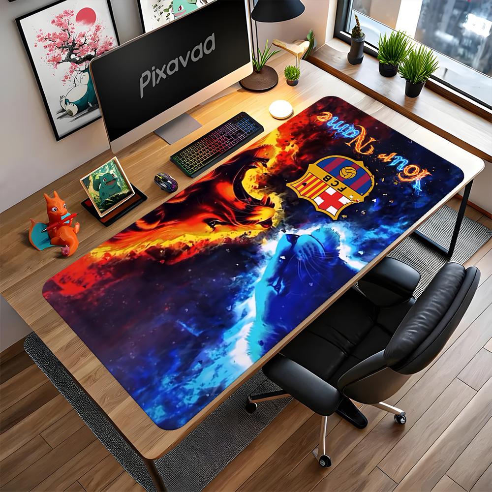 Barcelona Club Customized Name Mouse Pad Keyboard Mat Office Mouse Mats Non-Slip Rubber Base Perfect Gift for Gamers