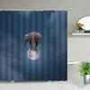 Creative Animal Elephant Printed Pattern Shower Curtains Waterproof Bath Curtain Home Bathroom Decor Polyester Fabric with Hooks