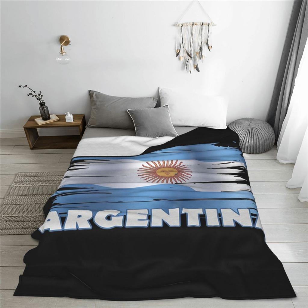 Argentina Argentinian National Flag Blankets Soft Warm Flannel Throw Blanket Bedspread for Bed Living room Picnic Travel Couch