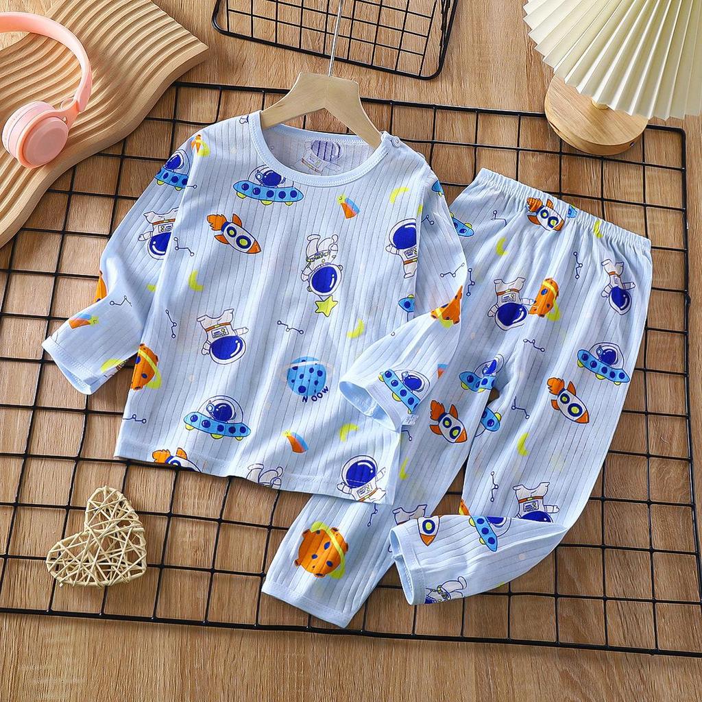 Baby Pajamas Sets Cotton Child Pajamas Toddler Long Sleeve Baby Nightwear Pyjamas Kids Cartoon Homewear Clothes