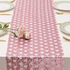 Love Heart Sequined Mesh Table Runner Romantic Table Flag Glitter Table Linens  Holiday Event