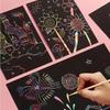 Colorful European & Korean DIY Scratch Art Book for Birthdays & Festivals