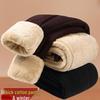 Mom's Winter Style High Waist Corduroy Cotton Pants for Middle-Aged and Elderly Women - Loose, Plus Velvet, Straight Leg