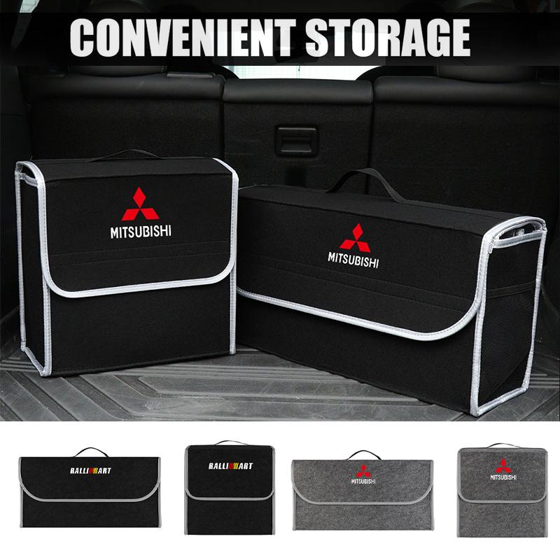 1pcs Sundries Stowing Tidying Box Auto Trunk Storage Box for Mitsubishi Lancer 10 Xpander Pajero 4 Montero V73 Triton Evolution