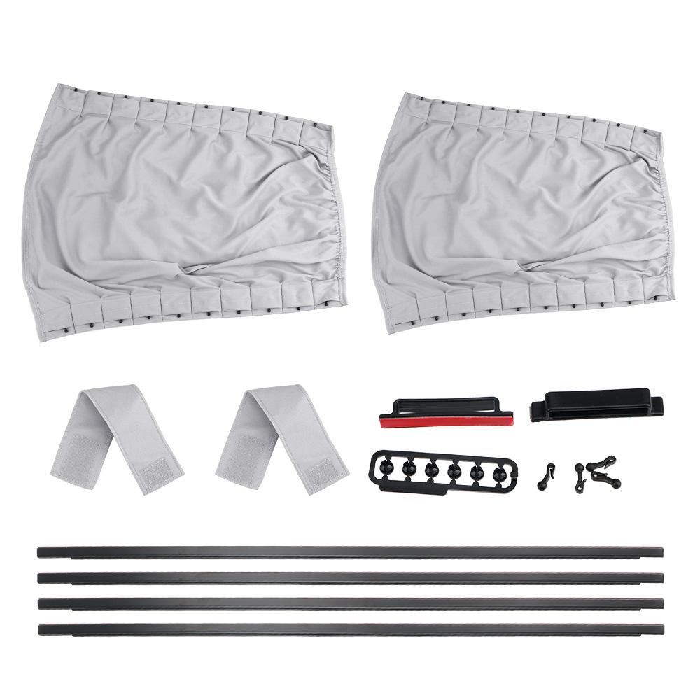 Auto Windows Curtain Car Side Window Sunshade Curtains Aluminum Alloy Car Curtain Sun Visor Blinds Cover Universal 2pcs/Set