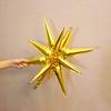 32 Inch 2024 New Year Balloons Set Letter Print Golden Starburst 2024 Number Balloons Party Decorations Set Party Supplies