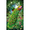 DIY 5D Diamond Painting Kits Green Peacock Full Drill Diamond Embroidery Animal Cross Stitch Wall Art Diamond Mosaic Home Decor