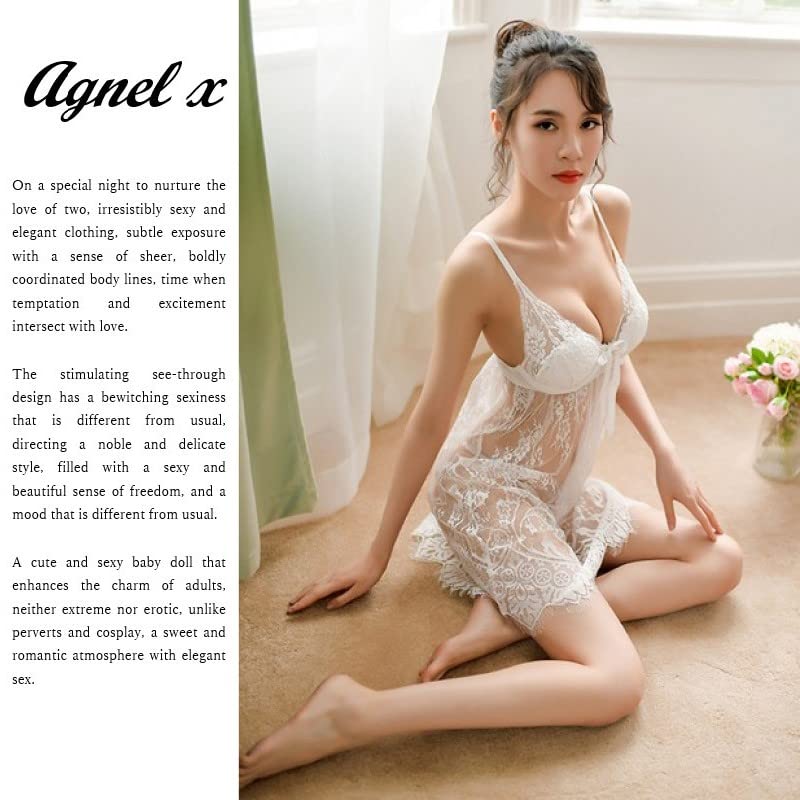 Sexiga Underkläder Underkläder Babydoll Förföriska Underkläder Trosset Set Camisole Spets Negligé Nattkläder Cosplay Genomskinlig Extrem Kinky X024 [Agnel