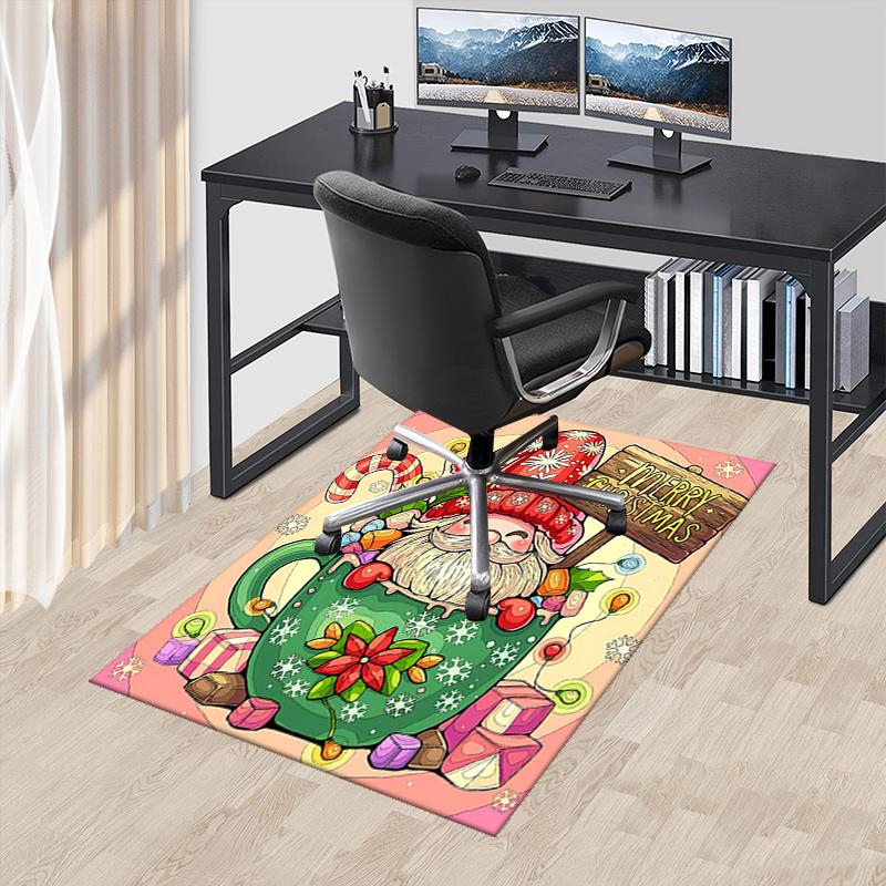 

Christmas Gnome Chair Mat - Anime Cartoon Design, Non-Slip Rug for Office, Home Decor, Living Room, Bedroom, Game Room & Dorm Carpet - Festive Gift.R0 60cm by 90cm