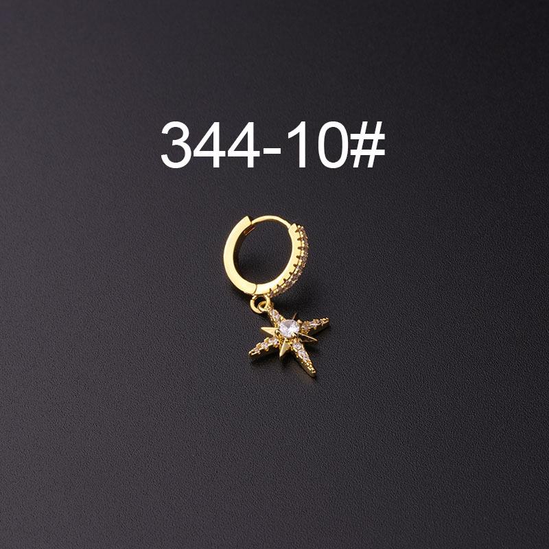Micro-Pavé Zircon Irregular Ear Cuff Earrings