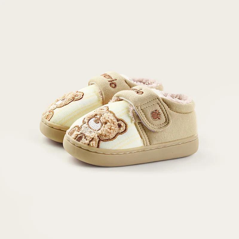 Children Shoes Winter Cotton Toddler Shoes for Newborn Baby Warm Plush Barefoot Shoes Kids Antiskid Sneakers Zapatos Bebe Niña
