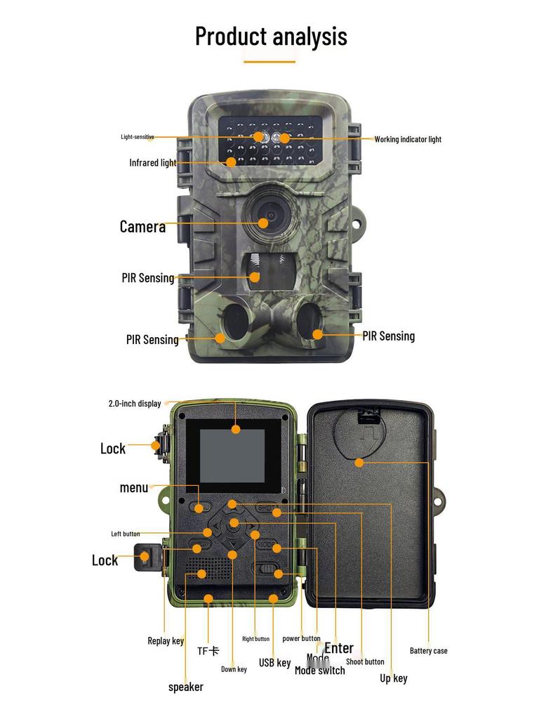 58 Million 2.7K HD Outdoor Infrared Camera for Day & Night Monitoring