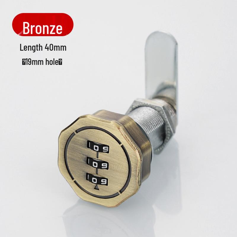Zinc Alloy Cabinet Drawer & Wardrobe Cam Lock - Anti-theft Combination Lock for Doors & Furniture.