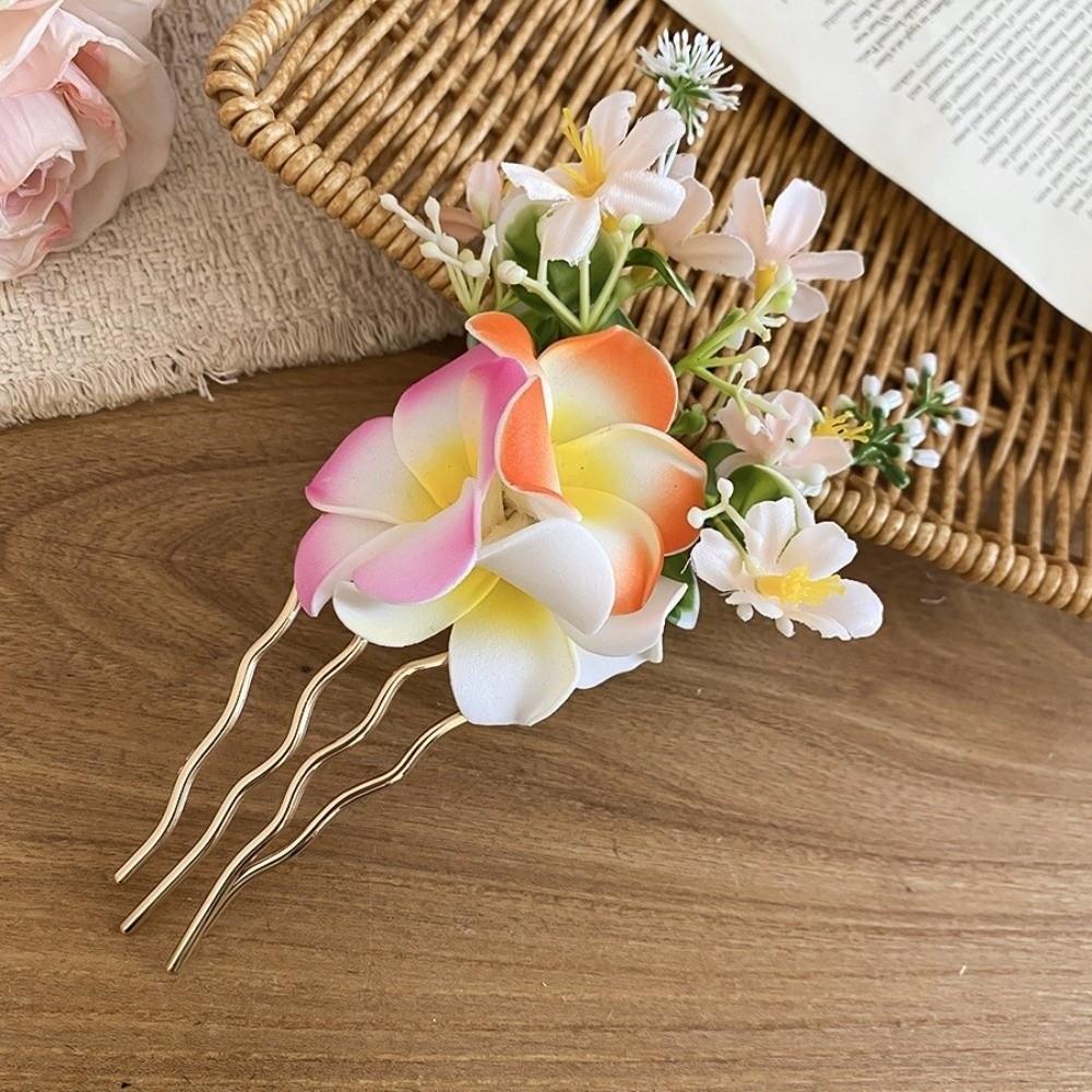 Vintage Water-Sprinkling Festival Hair Clip Fresh Floral Headwear  Side Bangs