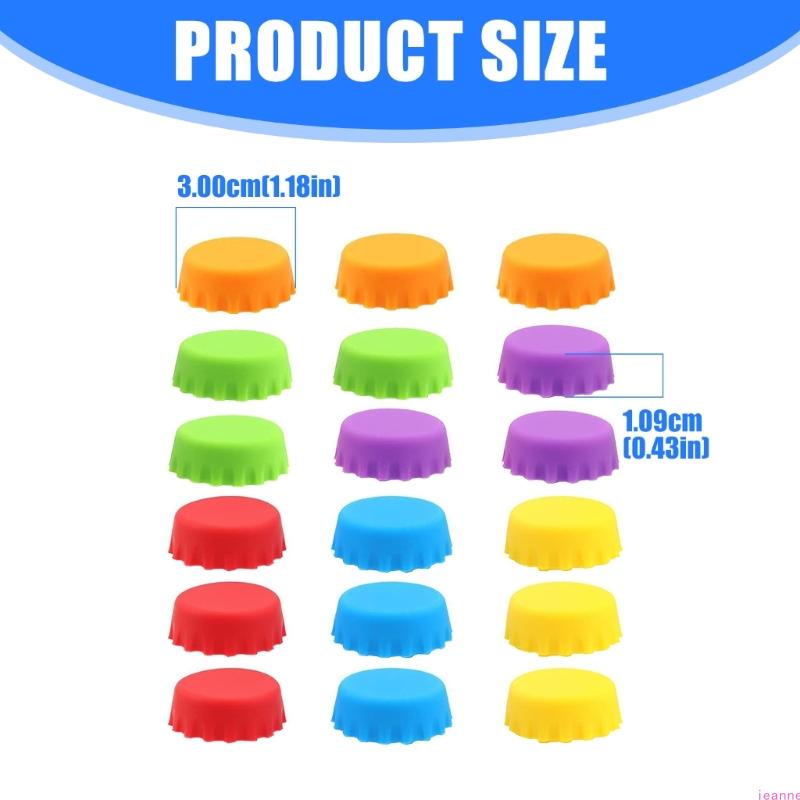 Food Grade Elastic Beer Bottle Stoppers Silicone Spillproof For Standard Bottles 6 Assorted Colors
