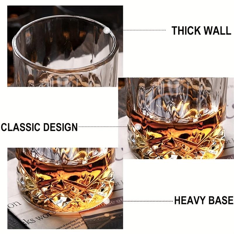 Elegante, gestreifte Whiskygläser, 4 Stück – vielseitig verwendbar, wiederverwendbar, leicht zu reinigen, für Getränke und Dekoration, ideales Geschenk