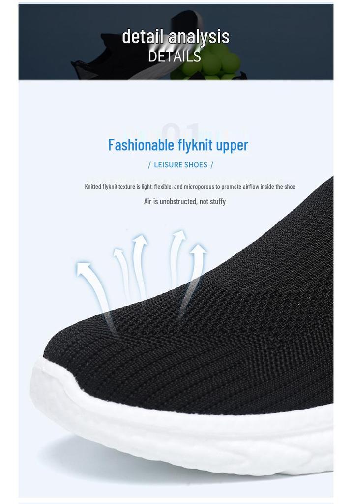 Herren Ultra-Leichte Atmungsaktive Slip-On Mesh Sportschuhe