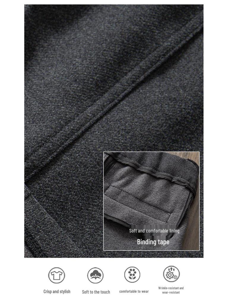 Woolen High-Waisted Wide-Leg Pants for Women - Autumn/Winter 2025, Casual Loose Fit, Thickened Drape.