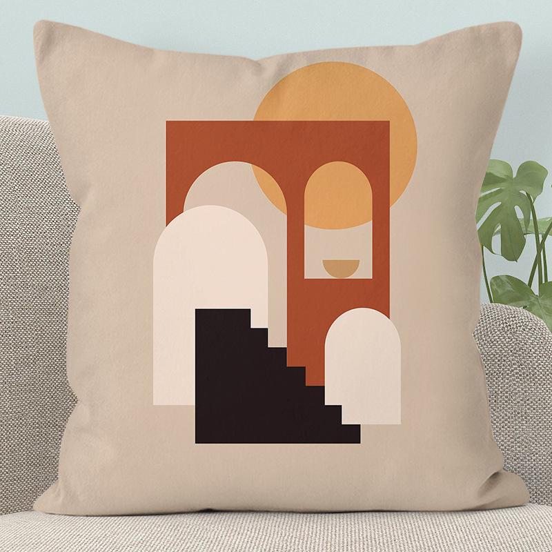 Modern Abstract Character Pillow - Removable, Washable Cushion for Sofa or Bed