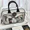 Y2K Cute Lolita Ita Bag Large Capacity Shoulder Crossbody Bag Kawaii Girls Transparent Messenger Bag DIY Display Casual Handbags