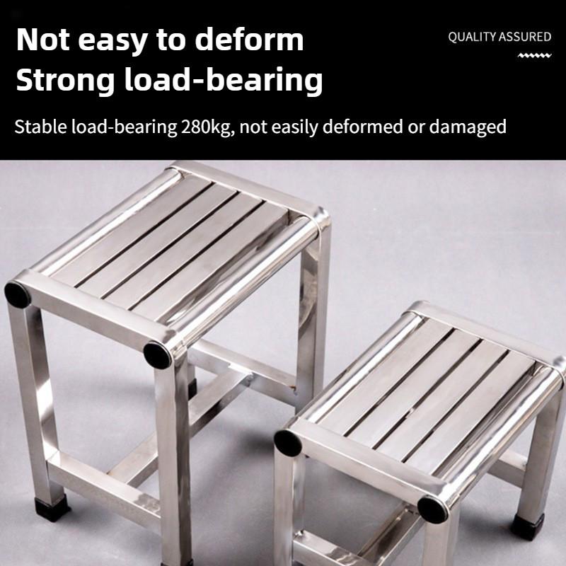 Stainless Steel Square Stool Bathroom Waterproof Shower Stool Household Thickened Anti Slip Small Chair