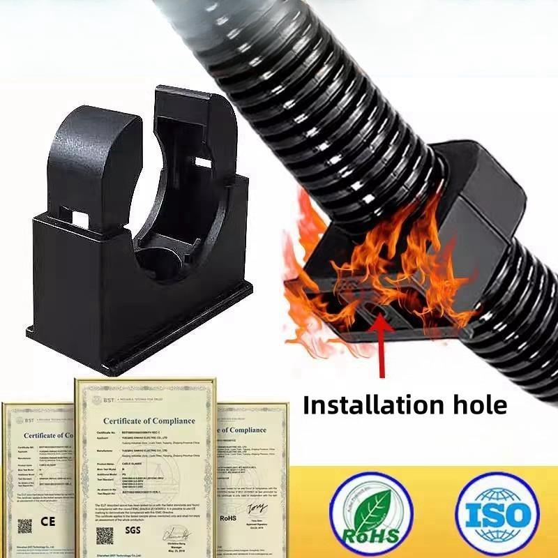 

10pcs Plastic Corrugated tube pipe clip Hoop buckle Limit tube clamp mounting support bracket wire cable organizer Fixing holder AD10 cover