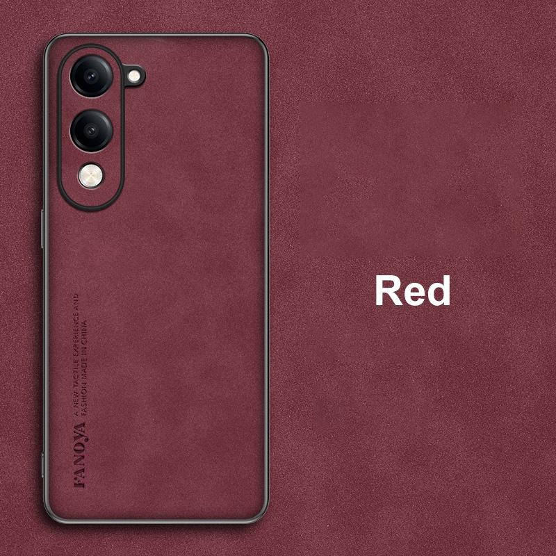 For Vivo Y04 4G Case Luxury PU Leather Phone Case For Vivo Y29S 5G Back Cover Matte Silicone Shockproof Full Protection Coque