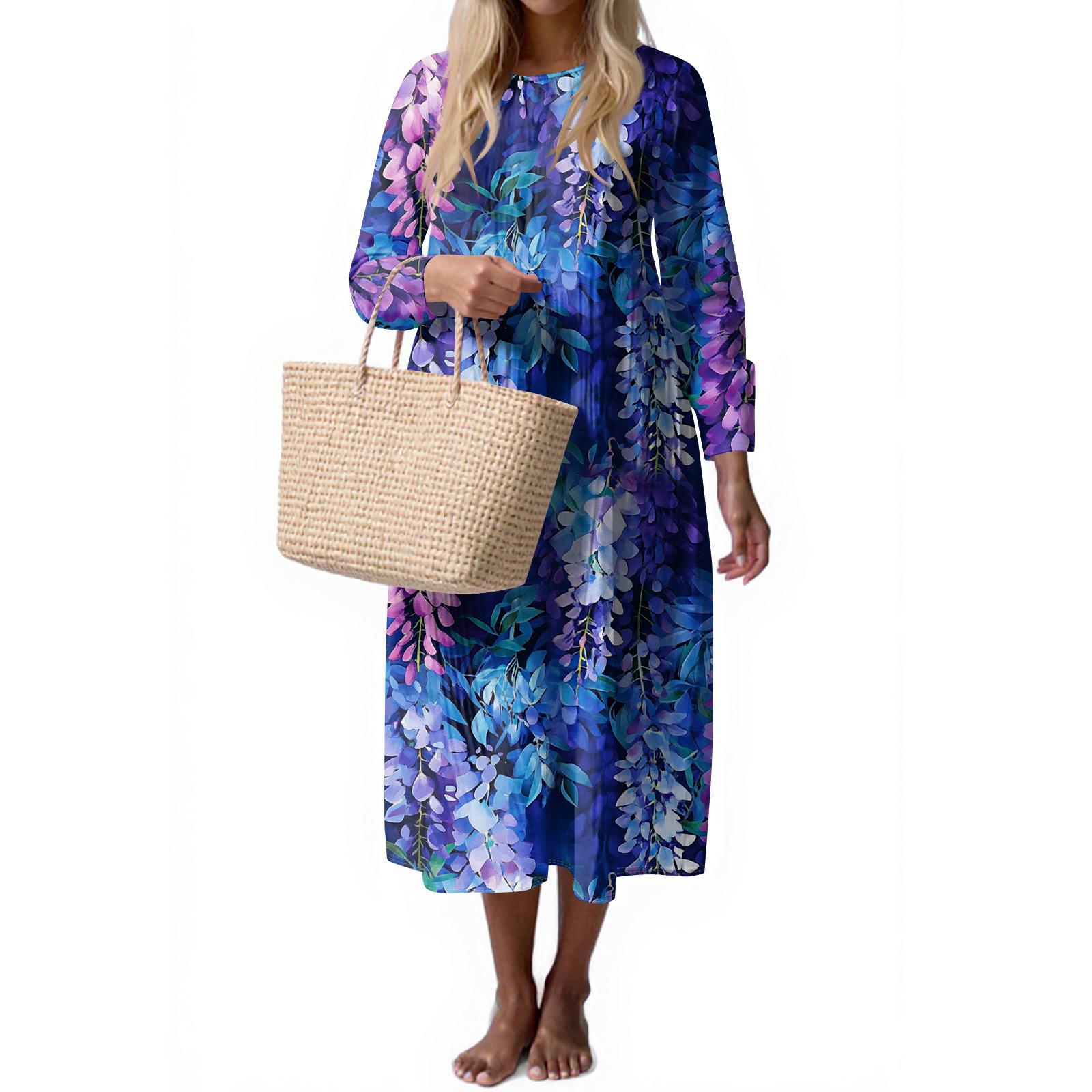 

Женское модное повседневное платье без рукавов с круглым вырезом, однотонное, элегантное, темпераментное XL фиолетовый